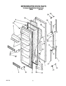 07 - Refrigerator Door parts for Whirlpool Refrigerator ED25GWXZW00 from AppliancePartsPros.com