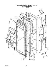 07 - Refrigerator Door parts for Whirlpool Refrigerator ED27RQXXW01 from AppliancePartsPros.com