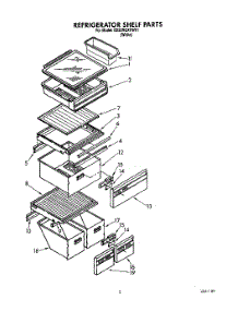 04 - Refrigerator Shelf parts for Whirlpool Refrigerator ED22RQXXW01 from AppliancePartsPros.com