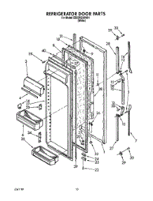 07 - Refrigerator Door parts for Whirlpool Refrigerator ED22RQXXW01 from AppliancePartsPros.com