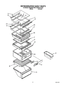 04 - Refrigerator Shelf parts for Whirlpool Refrigerator ED22PQXYN00 from AppliancePartsPros.com