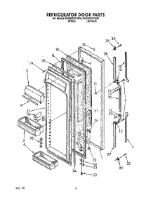 06 - Refrigerator Door parts for Whirlpool Refrigerator ED22PQXYN00 from AppliancePartsPros.com