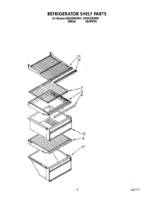 04 - Refrigerator Shelf parts for Whirlpool Refrigerator ED22ZRXXW01 from AppliancePartsPros.com