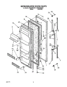 07 - Refrigerator Door parts for Whirlpool Refrigerator ED22ZRXXW01 from AppliancePartsPros.com
