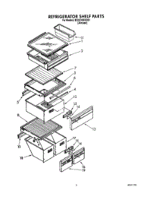04 - Refrigerator Shelf parts for Whirlpool Refrigerator ED22DQXXN01 from AppliancePartsPros.com