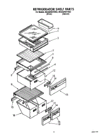 04 - Refrigerator Shelf parts for Whirlpool Refrigerator 4ED22DWXTW00 from AppliancePartsPros.com