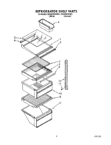 04 - Refrigerator Shelf parts for Whirlpool Refrigerator ED22GWXXW01 from AppliancePartsPros.com