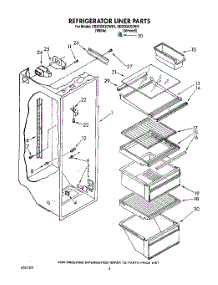 03 - Refrigerator Liner parts for Whirlpool Refrigerator ED20GKXZN01 from AppliancePartsPros.com