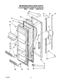 05 - Refrigerator Door parts for Whirlpool Refrigerator ED20PKXYN01 from AppliancePartsPros.com