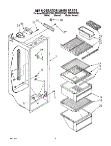 03 - Refrigerator Liner parts for Whirlpool Refrigerator ED20ZKXYN01 from AppliancePartsPros.com
