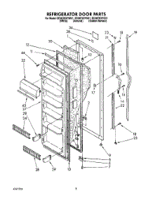 06 - Refrigerator Door parts for Whirlpool Refrigerator ED20ZKXYW01 from AppliancePartsPros.com