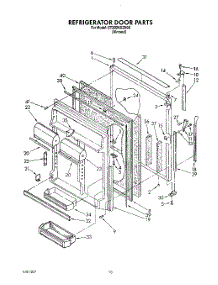 07 - Refrigerator Door parts for Whirlpool Refrigerator ET20DKXZN00 from AppliancePartsPros.com