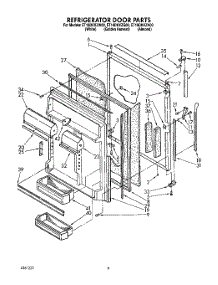 06 - Refrigerator Door parts for Whirlpool Refrigerator ET18DKXZW00 from AppliancePartsPros.com