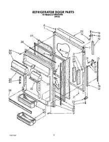 06 - Refrigerator Door parts for Whirlpool Refrigerator ET18RKXZW00 from AppliancePartsPros.com