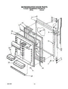 07 - Refrigerator Door parts for Kitchenaid Refrigerator KTRS20MXWH20 from AppliancePartsPros.com