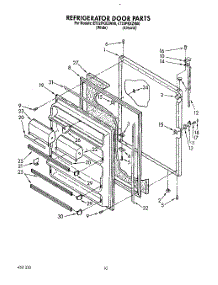 07 - Refrigerator Door parts for Whirlpool Refrigerator ET22PKXZW00 from AppliancePartsPros.com
