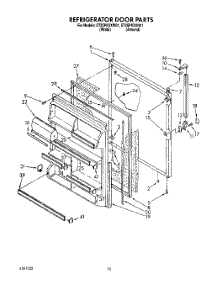 07 - Refrigerator Door parts for Whirlpool Refrigerator ET25PKXXW01 from AppliancePartsPros.com