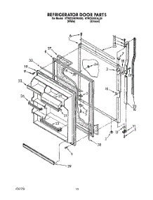 07 - Refrigerator Door parts for Kitchenaid Refrigerator KTRC22KXWH20 from AppliancePartsPros.com