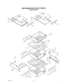 08 - Refrigerator Shelf parts for Whirlpool Refrigerator ARG4901 from AppliancePartsPros.com
