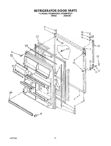 06 - Refrigerator Door parts for Roper Refrigerator RT25BKXZW01 from AppliancePartsPros.com