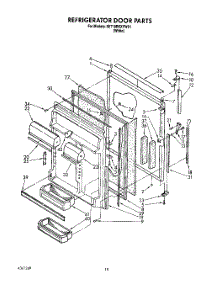 06 - Refrigerator Door parts for Whirlpool Refrigerator 8ET18RKXYW01 from AppliancePartsPros.com