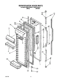 07 - Refrigerator Door parts for Kitchenaid Refrigerator KSRS27QXAL01 from AppliancePartsPros.com