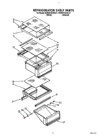 04 - Refrigerator Shelf parts for Kitchenaid Refrigerator KSRS27QXWH01 from AppliancePartsPros.com