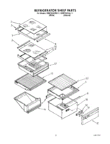 03 - Refrigerator Shelf parts for Kitchenaid Refrigerator KSRC25DXWH11 from AppliancePartsPros.com