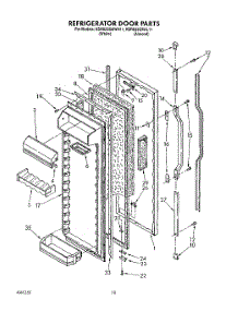 08 - Refrigerator Door parts for Kitchenaid Refrigerator KSRS25QXAL11 from AppliancePartsPros.com