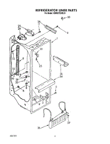 03 - Refrigerator Liner parts for Kitchenaid Refrigerator KSRB27QXBL01 from AppliancePartsPros.com