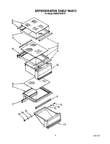 04 - Refrigerator Shelf parts for Kitchenaid Refrigerator KSRB27QXBL01 from AppliancePartsPros.com