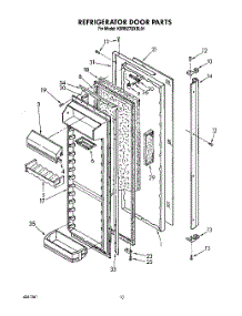 07 - Refrigerator Door parts for Kitchenaid Refrigerator KSRB27QXBL01 from AppliancePartsPros.com