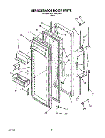 07 - Refrigerator Door parts for Whirlpool Refrigerator 8ED27RQXXW01 from AppliancePartsPros.com