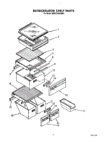 04 - Refrigerator Shelf parts for Whirlpool Refrigerator 8ED27DQXXN01 from AppliancePartsPros.com