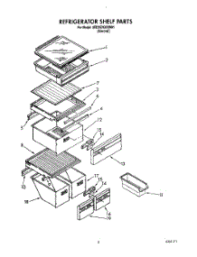 04 - Refrigerator Shelf parts for Whirlpool Refrigerator 8ED25DQXXN01 from AppliancePartsPros.com