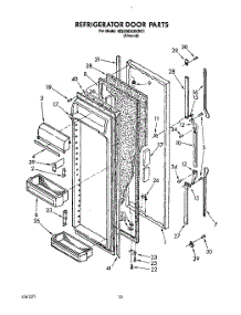 07 - Refrigerator Door parts for Whirlpool Refrigerator 8ED25DQXXN01 from AppliancePartsPros.com