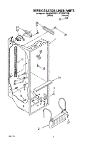 03 - Refrigerator Liner parts for Whirlpool Refrigerator ED25PWXXW01 from AppliancePartsPros.com