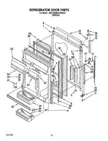 07 - Refrigerator Door parts for Whirlpool Refrigerator 3ET22RKXZW00 from AppliancePartsPros.com