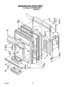 07 - Refrigerator Door parts for Whirlpool Refrigerator 3ET22DKXYN00 from AppliancePartsPros.com