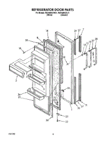 07 - Refrigerator Door parts for Whirlpool Refrigerator RS25AWXZW01 from AppliancePartsPros.com