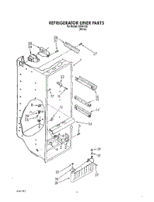 04 - Refrigerator Liner parts for Whirlpool Refrigerator 3XRA700 from AppliancePartsPros.com