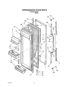 08 - Refrigerator Door parts for Whirlpool Refrigerator 3XRA700 from AppliancePartsPros.com