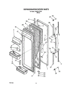 08 - Refrigerator Door parts for Whirlpool Refrigerator JWRZ2727FI00 from AppliancePartsPros.com