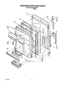 07 - Refrigerator Door parts for Whirlpool Refrigerator 3ET18RKXYW01 from AppliancePartsPros.com