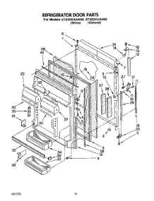 07 - Refrigerator Door parts for Whirlpool Refrigerator ET22DKXAN00 from AppliancePartsPros.com
