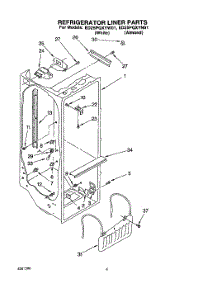 03 - Refrigerator Liner parts for Whirlpool Refrigerator ED25PQXYW01 from AppliancePartsPros.com