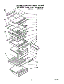 04 - Refrigerator Shelf parts for Whirlpool Refrigerator ED25PQXYW01 from AppliancePartsPros.com