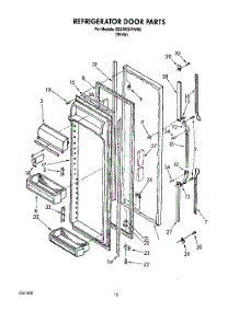 07 - Refrigerator Door parts for Whirlpool Refrigerator ED25RQXYW02 from AppliancePartsPros.com