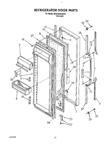 07 - Refrigerator Door parts for Whirlpool Refrigerator ED27DQXXN02 from AppliancePartsPros.com