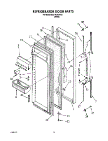 07 - Refrigerator Door parts for Whirlpool Refrigerator ED27RQXXW02 from AppliancePartsPros.com